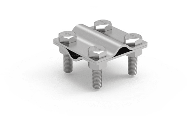 Затискач хрестовий з 4 отворами, прут DR16 - прут DR16